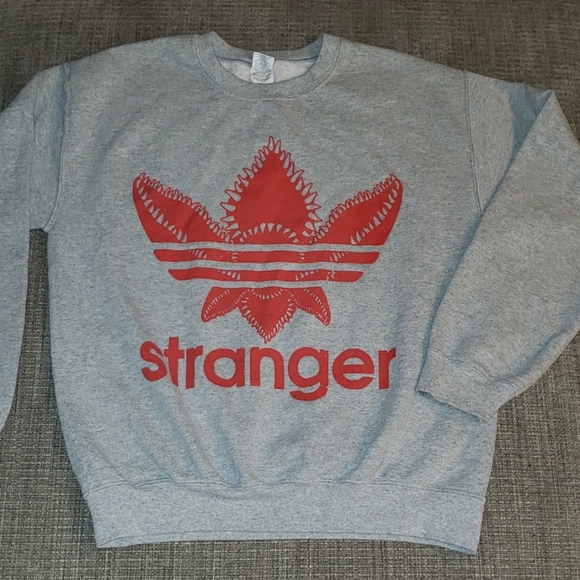Gildan Tops Stranger Things Adidas Sweatshirt Sz Medium Poshmark